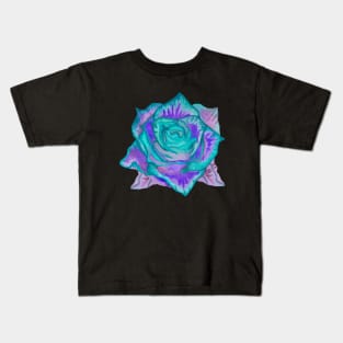 Blue rose flower Kids T-Shirt